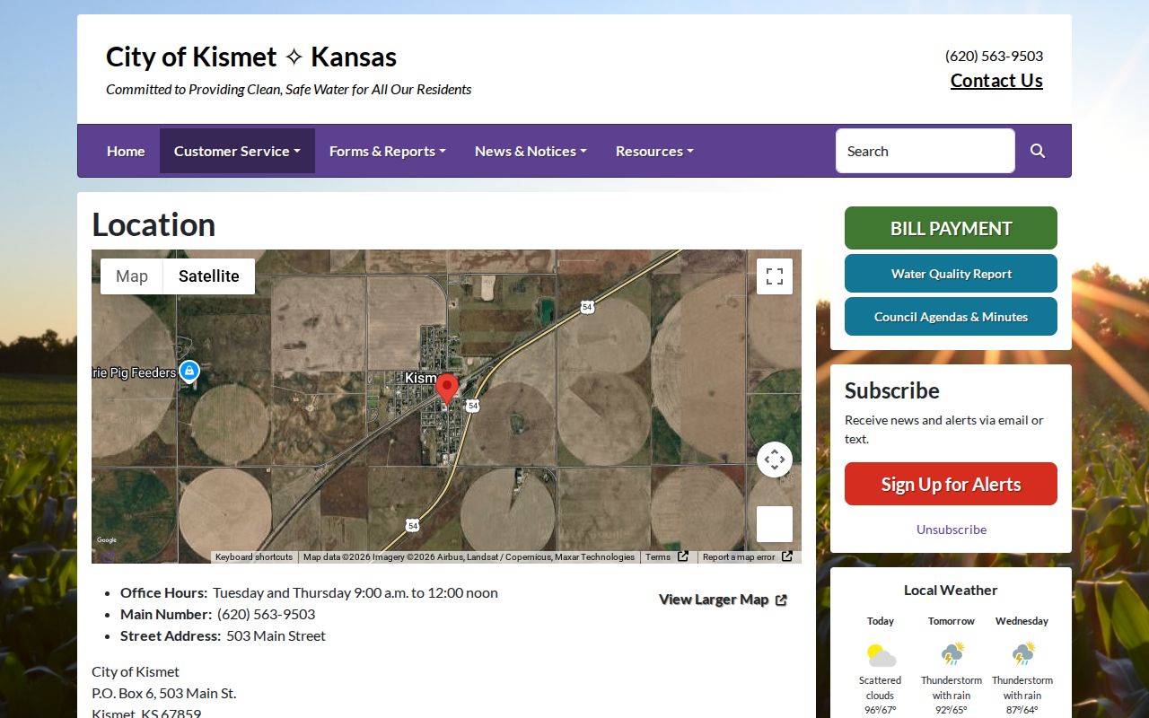 Kismet court record access through the official City Hall location page
